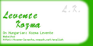 levente kozma business card
